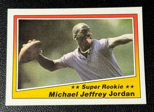 lot 99A image: Michael Jordan Aamer Sport Super Rookie Football Card