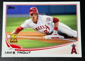 lot 106A image: Mike Trout Rookie Cup 2013 Topps #27 Baseball Card