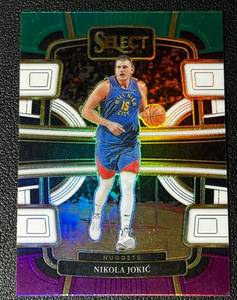 lot 114A image: Nikola Jokic 3 Color Holo 2023-24 Select Prizm Concourse #32 Basketball Card
