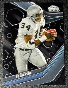 lot 115A image: Bo Jackson Black Chrome 2024 Topps Composite #136 Football Card