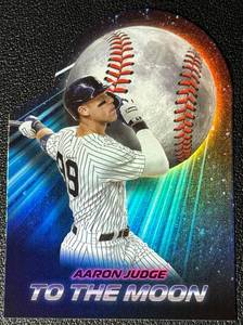lot 118A image: Aaron Judge Holo Insert Die Cut 2023 Topps To The Moon #TM-21 Baseball Card