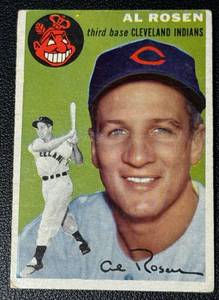 lot 120A image: 1954 Topps Al Rosen #15 Vintage Baseball Card