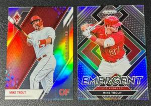 lot 122A image: Mike Trout 2 Card Refractor Baseball Lot
