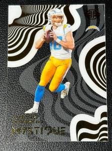 lot 129A image: Justin Herbert RC Insert 2020 Illusions Mystique #MY3 Rookie Football Card