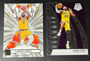 lot 135A image: LeBron James 2 Card Insert Basketball Lot