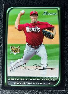 lot 139A image: Max Scherzer RC 2008 Bowman #BDP33 Rookie Baseball Card