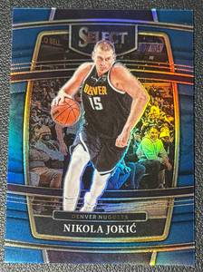 lot 149A image: Nikola Jokic Blue Holo 2021-22 Select #82 Prizm Basketball Card