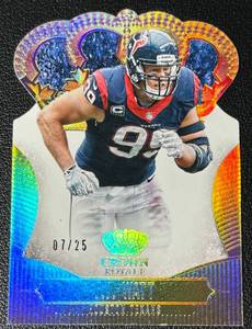 lot 40D image: JJ Watt 20 2013 Crown Royale #42, numbered 0725 Die Cut, RARE Football Card
