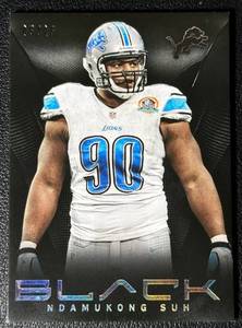 lot 46D image: Ndamukong Suh 25 2013 Black #40, numbered 0525 RARE Football Card