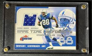 lot 52C image: Marvin Harrison Relic 2003 Fleer Game Time Uniformity Gave Worn Football Card
