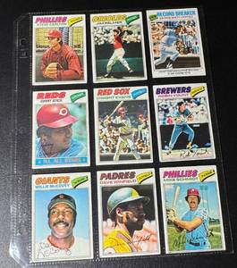 lot 41C image: 1977 Topps 9 Card Star Vintage Lot - Yount, Schmidt, Winfield, Bench, McCovey, Brett and More Baseball