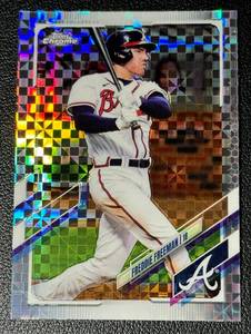 lot 152A image: Freddie Freeman X-Fractor 2021 Topps Chrome #138 Baseball Card