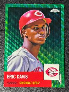 lot 159A image: Eric Davis 99 Green Wave Refractor 2022 Topps Chrome #248, numbered 1899, Baseball Card