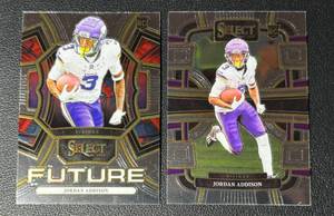 lot 169A image: Jordan Addison 2 RC Lot Minnesota Vikings Rookie Football Cards