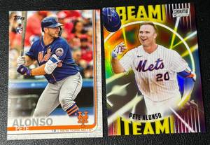 lot 173A image: Pete Alonso 2 Card RC and Refractor Baseball Rookie Lot