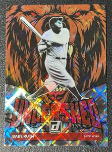 lot 174A image: Babe Ruth Silver Foil Unleashed Insert 2022 Donruss #UL-13 Baseball Card