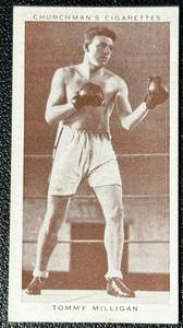 lot 181A image: 1938 Boxing Personalities #29 Tommy Milligan Vintage Card