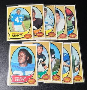 lot 191A image: 1970 Topps Football 10 Card Vintage Lot