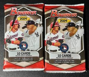 lot 195A image: 2024 Bowman Baseball 2 Pack Lot Cards