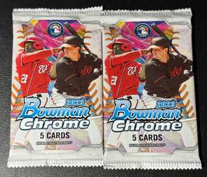 lot 197A image: 2023 Bowman Chrome Baseball 2 Pack Lot Cards