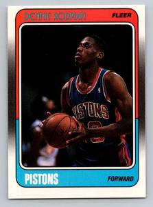 lot 31D image: Dennis Rodman RC 1988 Fleer #43 Rookie Vintage Basketball Card