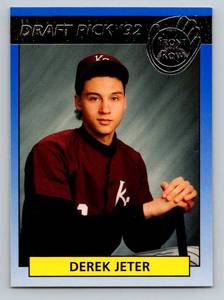 lot 51D image: Derek Jeter RC 1992 Front Row Draft Pick #55 Rookie Baseball Card