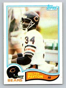 lot 60D image: Walter Payton 1982 Topps #302 Vintage Football Card