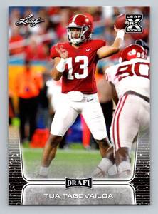 lot 80D image: Tua Tagovaiola RC 2020 Leaf Draft #02 Rookie Football Card