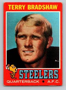 lot 12D image: Terry Bradshaw RC 1971 Topps #156 Rookie Vintage Football Card