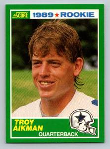lot 13D image: Troy Aikman RC 1989 Score #270 Rookie Football Card