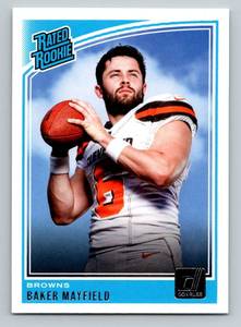 lot 21D image: Baker Mayfield RC 2018 Donruss Rated Rookie #303 Football Card