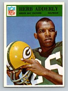 lot 57D image: Herb Adderly 1966 Philadelphia #80 Vintage Green Bay Packers Football Card