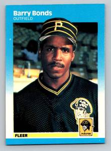 lot 59C image: Barry Bonds RC 1987 Fleer #604 Rookie Baseball Card