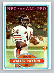 lot 61C image: Walter Payton 1980 Topps #160 Vintage Football Card