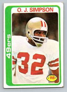 lot 62C image: OJ Simpson 1978 Topps #400 Vintage Football Card