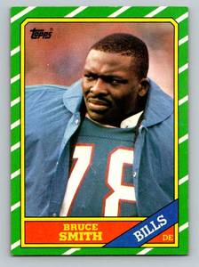 lot 63C image: Bruce Smith RC 1986 Topps #389 Vintage Rookie Football Card