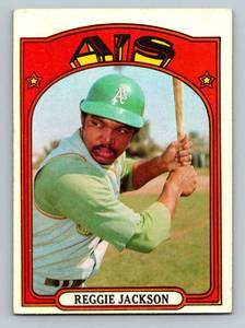 lot 64C image: Reggie Jackson 1972 Topps #435 Vintage Baseball Card
