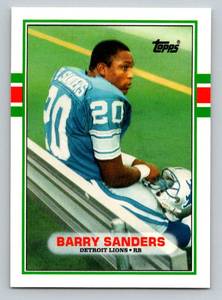 lot 70C image: Barry Sanders RC 1989 Topps Traded #83T Rookie Football Card