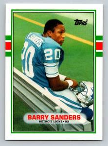 lot 73C image: Barry Sanders RC 1989 Topps Traded #83T Rookie Football Card