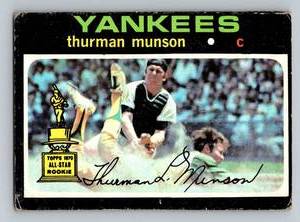 lot 75C image: Thurman Munson Rookie Cup 1971 Topps #5 Vintage Baseball Card