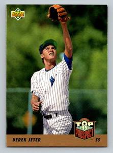lot 76C image: Derek Jeter RC 1993 Upper Deck Top Prospect #449 Rookie Baseball Card
