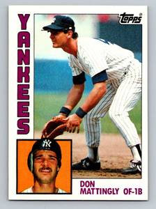 lot 81C image: Don Mattingly RC 1984 Topps #8 Vintage Rookie Baseball Card