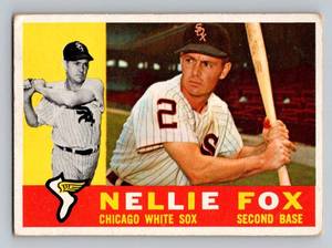 lot 95 image: Nellie Fox 1960 Topps #100 Vintage Baseball Card