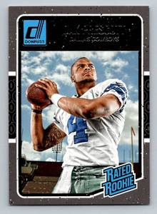 lot 106 image: Dak Prescott RC 2016 Donruss Rated Rookie #363 Football Card