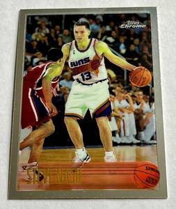 lot 4 image: Steve Nash RC 1996 Topps Chrome #182 Rookie Basketball Card