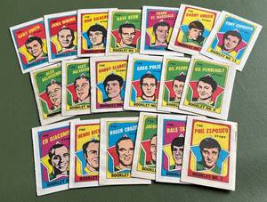 lot 29D image: 1971-72 Topps Hockey Booklet Partial Set (19) With Stars - Esposito, Clarke and More - Vintage