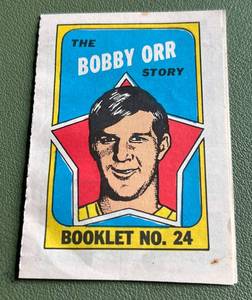 lot 31E image: Bobby Orr 1971-72 Booklet #24 Vintage Hockey Card