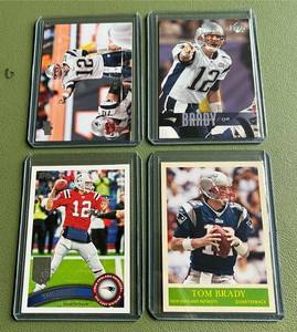 lot 35D image: Tom Brady 4 Card Football Lot