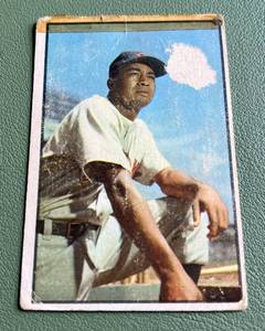 lot 60C image: 1953 Bowmnan Color Larry Doby #40 Vintage Baseball Card