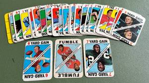 lot 67C image: 1971 Toops Football Game 35 Card Partial Set - Vintage